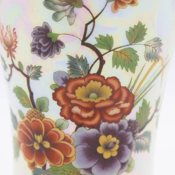 Vintage Bareuther Waldsassen Vase Lusterware, Floral, Bavaria Germany, Porcelain - Picture 2 of 6